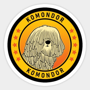 Komondor Dog Portrait Sticker